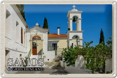 Produktbild von Blechschild Reise 30x20cm Samos Griechenland Klosteranlage Panagia