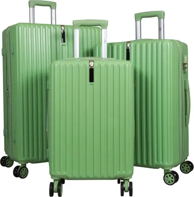 Produktbild von Kofferset Trolleyset 3 teilig Portofino Hartschale Reisekoffer ABS grün