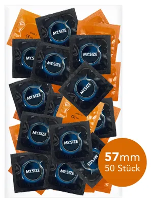 Immagine prodotto di Preservativi MY.SIZE da 57 mm, confezione da 50 pezzi, preservativi, preservativi per uomo, Mysize, vestibilità ampia