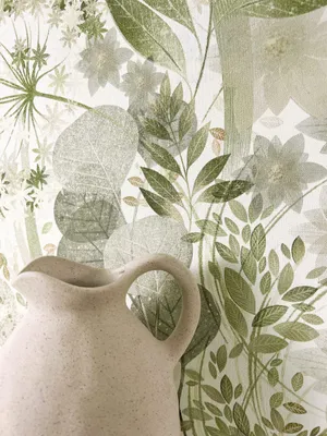 Produktbild von NEWROOM Tapete Amelle Hellgrün Vliestapete - Natur Blumen Blätter  Germany