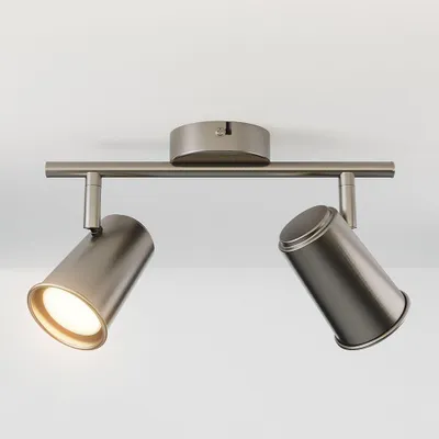 Image de HOFTRONIC - Plafonnier LED 2 spots 8W 690lm 2700K Inclinable inox