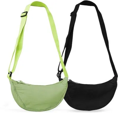 Immagine prodotto di Borsa a tracolla in nylon - 30 x 16 x 6 cm - Tracolla regolabile - Borsa da donna e da uomo