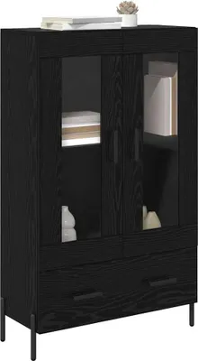 Immagine prodotto di vidaXL Credenza alta  Nero effetto rovere 69,5 x 31 x 115 cm