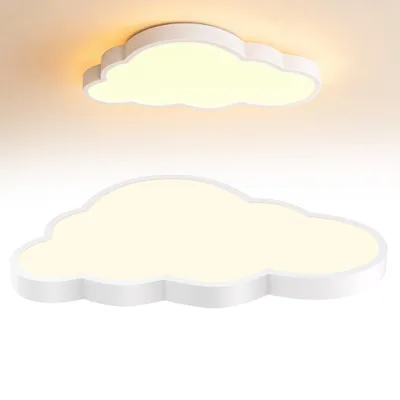 Obrázok produktu pre LZQ 48W LED stropné svetlo Kreatívne mraky s diaľkovým ovládaním - stropné svietidlo Ultra tenké 5,3 cm pre spálňu Kuchyňa Kancelária Detská izba, stmievateľné
