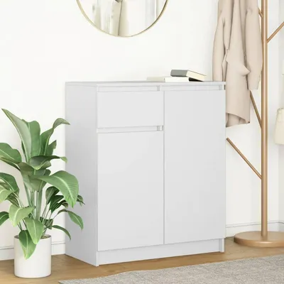 Produktbild von vidaXL Sideboard mit Schublade Weiß 71x35x84 cm Holzwerkstoff