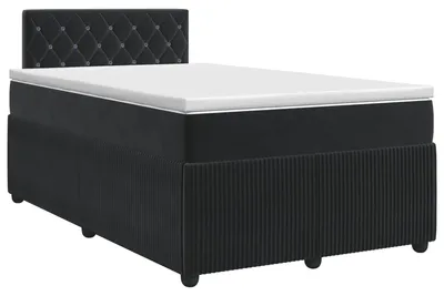 Productafbeelding van vidaXL Boxspringbed met matras, zwart, 120 x 190 cm, fluweel