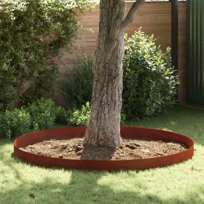 Produktbild von vidaXL Raseneinfassung 4 pcs Rostig 450 x 0,05 x 25 cm Wetterfeststahl