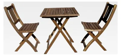 Produktbild von Balkonset 3-teilig mit Klappsesseln und Tisch