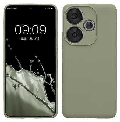 Produktbild von kwmobile Handyhülle für Xiaomi Poco F6 5G Hülle - weiches Handy Silikon Case - Schutzhülle Cover - Graugrün
