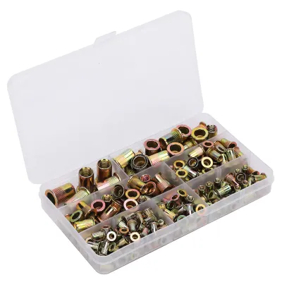 Imagen del producto de Tuerca, tuerca remachable, tuerca de remachado por tracción, juego de tuercas remachables, juego de tuercas, juego de tuercas remachables galvanizadas