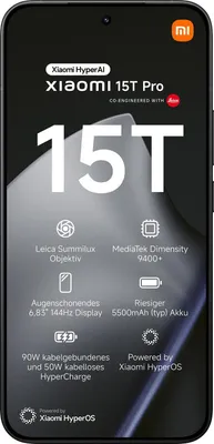 Image de Xiaomi 15T Pro 512GB DS Black 6.8" EU 5G (12GB) Android
