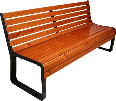 Produktbild von Premium-Tennisbank aus Holz mit Rückenlehne – 196 cm