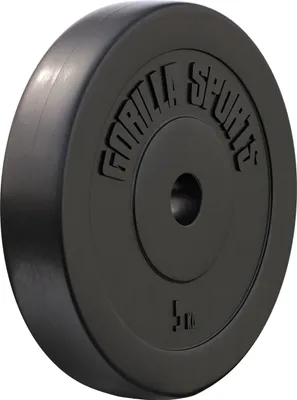 Produktbild von GORILLA SPORTS® Hantelscheiben - 5kg Gewichte, 30mm Bohrung, aus Kunststoff - Gewichtsscheiben, Hantelscheiben-Set, Hanteln