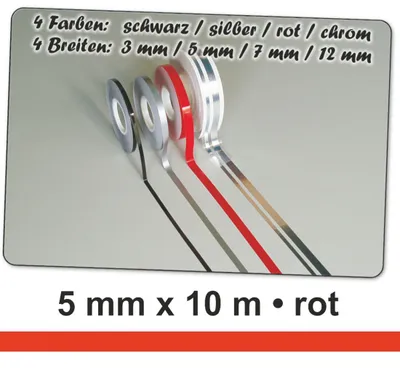 Produktbild von Hermann Schütz Auto Zierstreifen Deco-Stripe rot 5mm x 10m