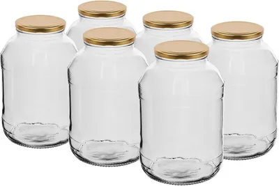 Produktbild von 6x 2L Vorratsgläser Gurkenglas, Einmachglas, Einmachgläser, Glasballon, Vorratsglas, Einweckgläser konservierung Konservengläser
