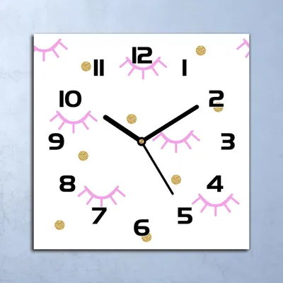 Produktbild von Wanduhr Echt-Glas-Küchenuhr Fischgrätenmuster Quarz Lautlos 30x30 Deko Bilder