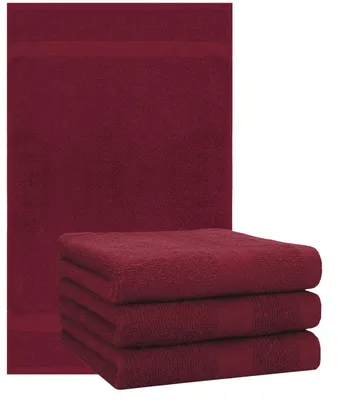 Produktbild von Betz 4 Stück Handtücher 50x100 cm PREMIUM 100% Baumwolle Farbe: dunkelrot