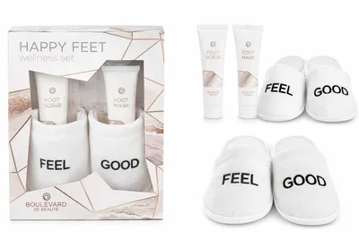 Produktbild von Wellness Set Happy Feet Boulevard de Beaute Beauteset 3 teilig NEU