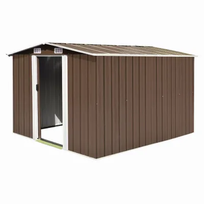 Immagine prodotto di vidaXL Capanno per attrezzi 257×298×178 cm Metallo Marrone