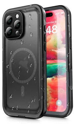 Obrázok produktu pre ShellBox Waterproof IP68 vodotesné puzdro pre iPhone 16 Pro – čierne