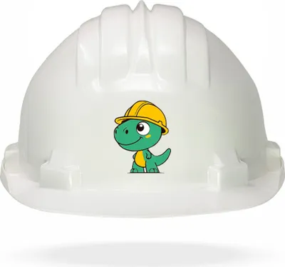 Produktbild von TAMS® Kinderhelm - Drehverschluss Weiß Dinosaurier