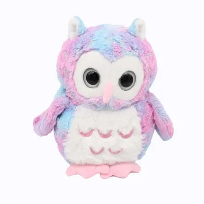 Produktbild von Eule Glitzer Kuscheltier 20 cm - Pink Rainbow Rosa Plüschtier Stofftier