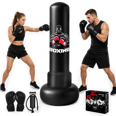 Immagine prodotto di Sacco da boxe gonfiabile con guantoni e pompa