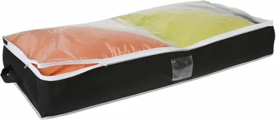 Produktbild von H&S Decoration | Kleidersäcke - 100x16x45 cm - Schwarz - Mit Sichtfenster und Reißverschluss - Staubschutz
