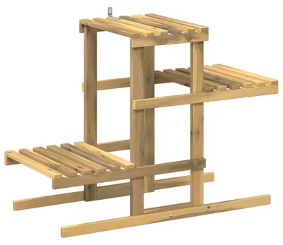 Obrázok produktu pre vidaXL stojan na rastliny, biely, 82 x 36 x 60 cm, masívne drevo akácie