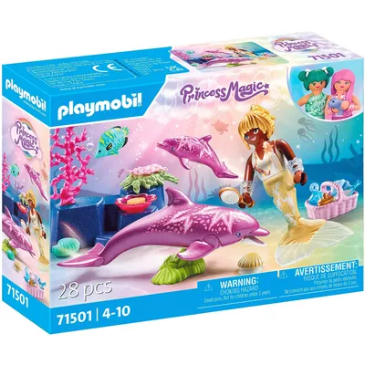 Produktbild von PLAYMOBIL Princess Magic 71501 Meerjungfrau mit Delfinen