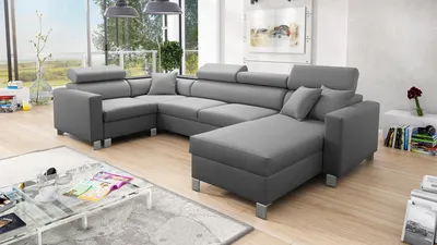 Produktbild von Ecksofa Bari U-form Rechts mit Schlaffunktion Bettkasten
