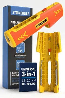 Produktbild von Abisolierzange 3 in 1 Abmantler 0,5-6 mm² Kabel Abisolierer Elektriker Abmanteln, abisolieren und schneiden mit einem einzigen Werkzeug — SK5-Klinge