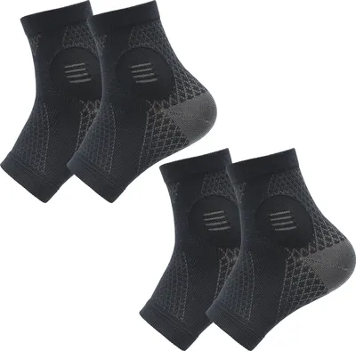 Produktbild von 2 Paar atmungsaktive Neuropathie-Socken für Damen und Herren zur Schmerzlinderung, Fußkompressionsmanschette, zehenfrei, Arthritis-Knöchelschutz, Stützbandage