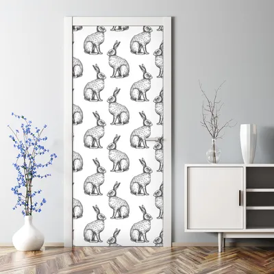 Produktbild von Dekorative Türaufkleber selbstklebend Klebefolie Aufkleber Blattkonturen 70 x 200 cm