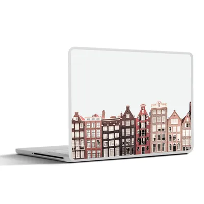 Produktbild von MuchoWow® Laptop Aufkleber Sticker Cover Amsterdam - Architektur - Häuser - Straße 30x22 cm - Laptop-Sticker