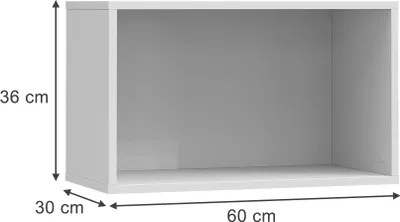 Obrázok produktu pre Nástenná polica Vicco Tomy biely 60 x 36 cm, Model 54690