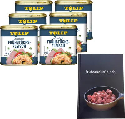 Produktbild von TULIP 6x Frühstücksfleisch Schwein 340g Dänische Delikatesse mit extra Kochbuch