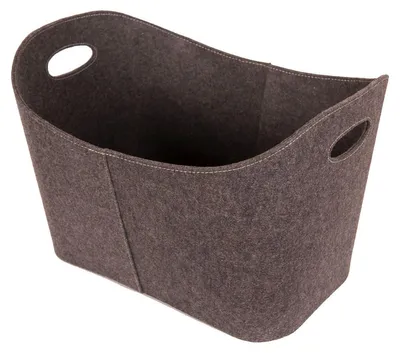 Image de Panier à bois / panier à bois de cheminée Baseline feutre gris