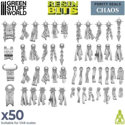 Produktbild von Green Stuff World, Reinheitssiegel Chaos 3D-Druckset aus Resin, 1/48
