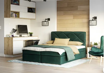 Produktbild von Boxspringbett Schlafzimmerbett MILTON 180x200cm Grün