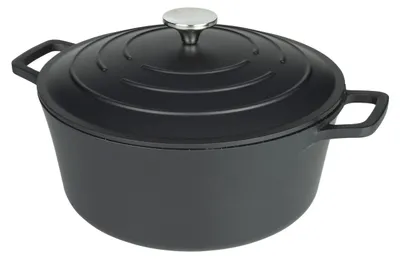 Productafbeelding van Commichef braadpan, ovenschotel, zwart, aluminium, met deksel, 20 cm