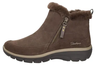 Produktbild von Skechers Relaxed Fit: Easy Going - Cool Zip! Enkellaarsjes Plat - donkerbruin - Maat 37