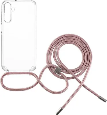 Zdjęcie produktu dla Etui na telefon Galaxy A15 / A15 5G, Fixed Pure Neck, przezroczyste z różową smyczą