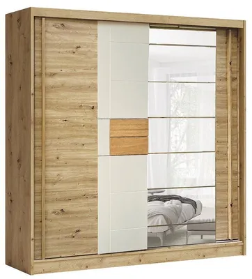 Productafbeelding van AVANTGARDE Schuifdeurkast 200 cm met spiegel, Artisan/Kaschmir