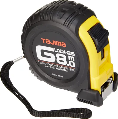 Produktbild von Tajima G5P80MY 26705 Profi-Bandmaß, 8 m/25 mm gelb, 1 Stück, TAJ-26705, 0.3 W, 0.6 V G-lock