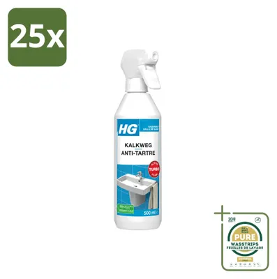 Produktbild von 25 x HG Kalkweg-Schaumspray – Entfernt Kalk schnell – 500 ml - Vorratspackung - 25 Stücke
