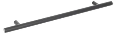 Produktbild von Griff für Möbel aus Edelstahl, Lochabstand 224 mm, Oberfläche: matt schwarzer Lack
