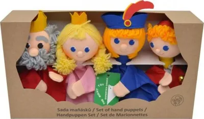 Obrázok produktu pre Sada ručných maňušiek kráľovskej rodiny v darčekovej škatuľke - Ručné maňušky v sade 4 ks