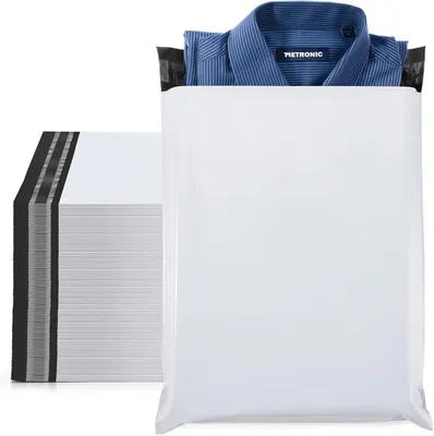 Imagen del producto de Bolsas de envío impermeables, de 25,4 x 33 cm, paquete de 100 unidades, para ropa