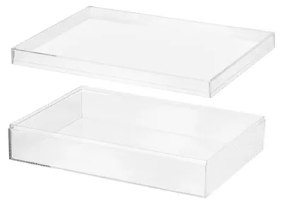 Productafbeelding van Solidchoice - Transparante Acryl Opbergdoos met Deksel 26 x 18 x 6 cm